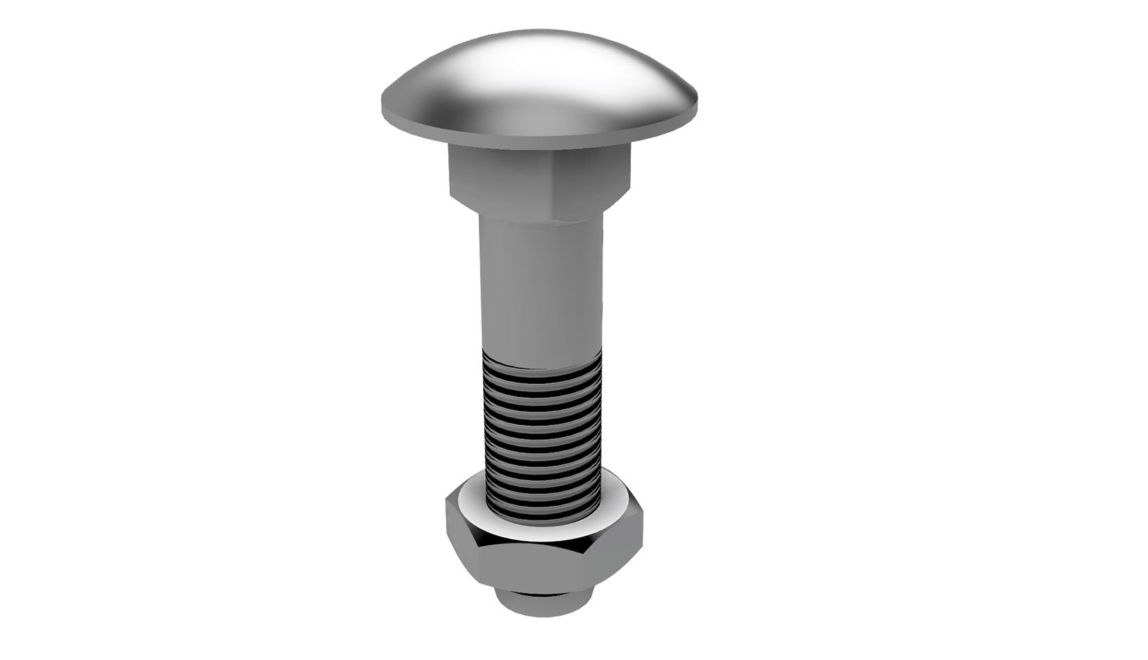 Mushroom bolt and nut for vertical rigid line